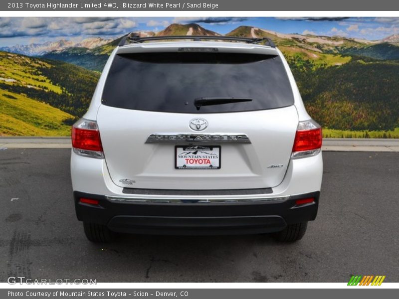 Blizzard White Pearl / Sand Beige 2013 Toyota Highlander Limited 4WD