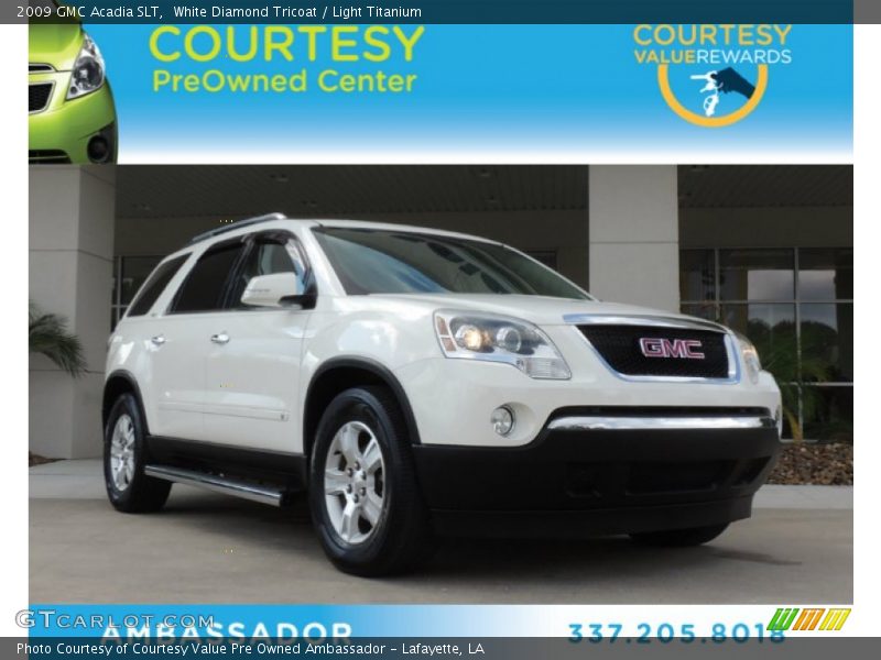 White Diamond Tricoat / Light Titanium 2009 GMC Acadia SLT