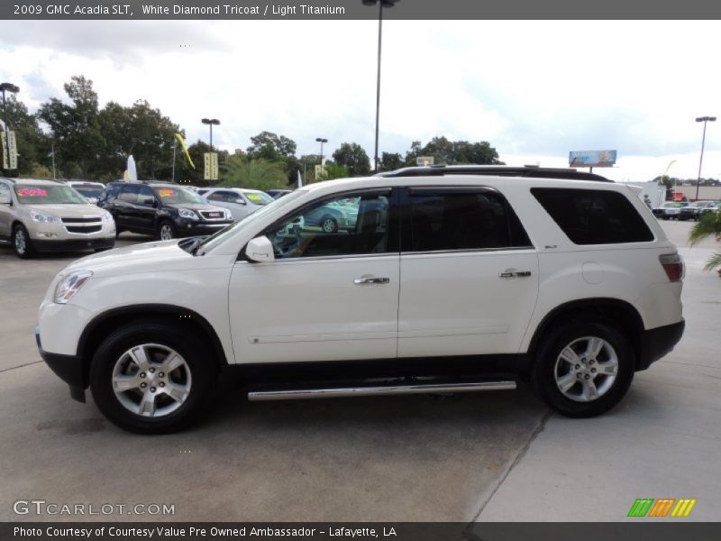 White Diamond Tricoat / Light Titanium 2009 GMC Acadia SLT