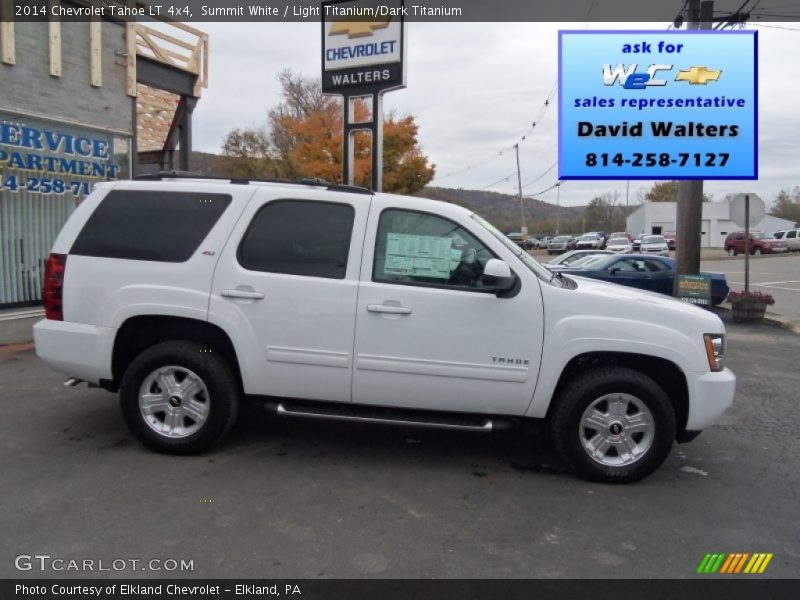 Summit White / Light Titanium/Dark Titanium 2014 Chevrolet Tahoe LT 4x4