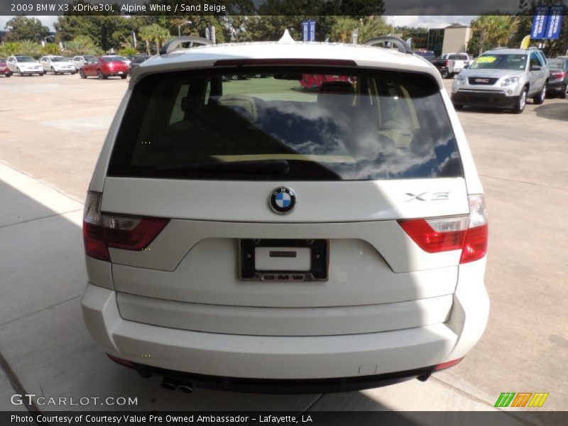 Alpine White / Sand Beige 2009 BMW X3 xDrive30i