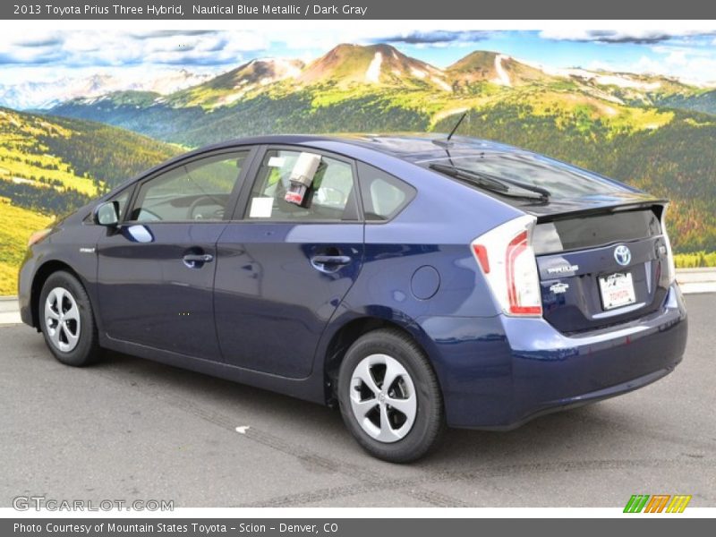 Nautical Blue Metallic / Dark Gray 2013 Toyota Prius Three Hybrid