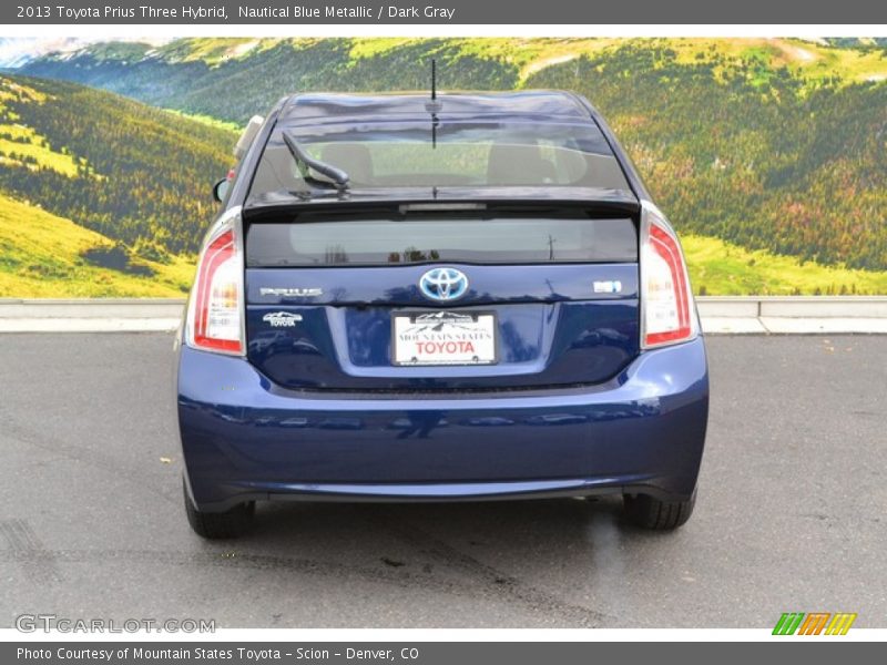 Nautical Blue Metallic / Dark Gray 2013 Toyota Prius Three Hybrid