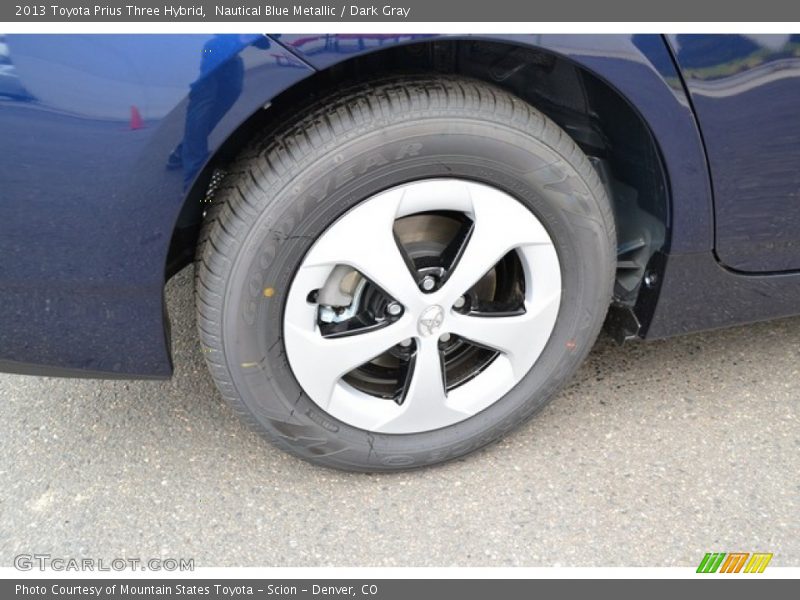Nautical Blue Metallic / Dark Gray 2013 Toyota Prius Three Hybrid