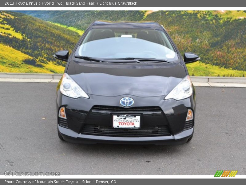Black Sand Pearl / Light Blue Gray/Black 2013 Toyota Prius c Hybrid Two