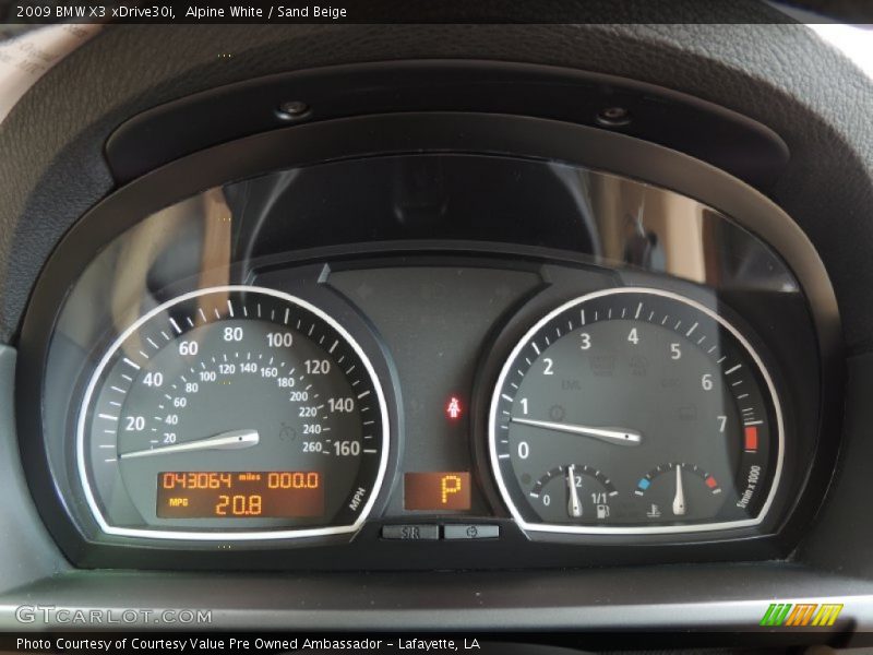 Alpine White / Sand Beige 2009 BMW X3 xDrive30i