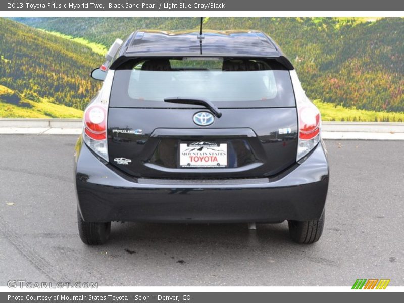 Black Sand Pearl / Light Blue Gray/Black 2013 Toyota Prius c Hybrid Two