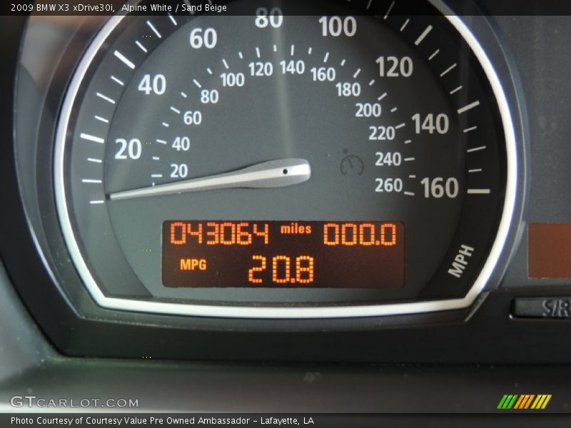 Alpine White / Sand Beige 2009 BMW X3 xDrive30i