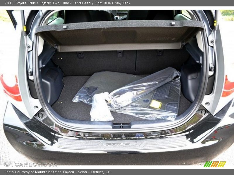 Black Sand Pearl / Light Blue Gray/Black 2013 Toyota Prius c Hybrid Two