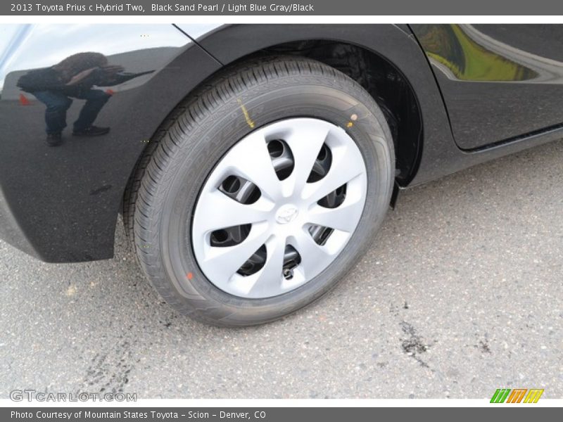 Black Sand Pearl / Light Blue Gray/Black 2013 Toyota Prius c Hybrid Two