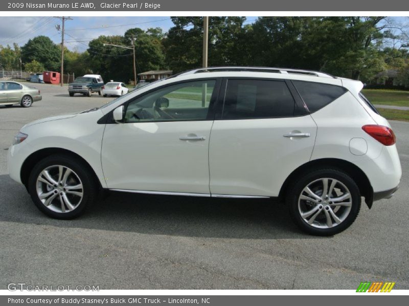 Glacier Pearl / Beige 2009 Nissan Murano LE AWD