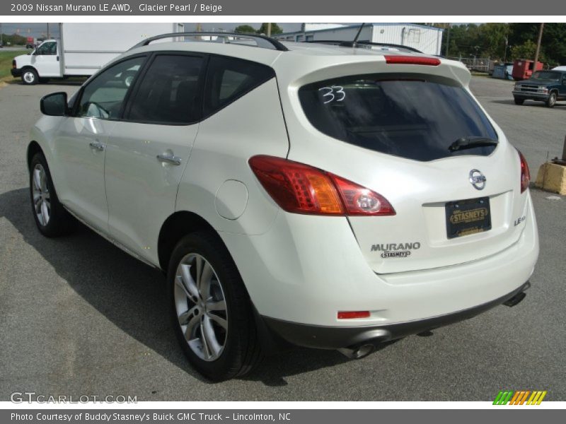 Glacier Pearl / Beige 2009 Nissan Murano LE AWD