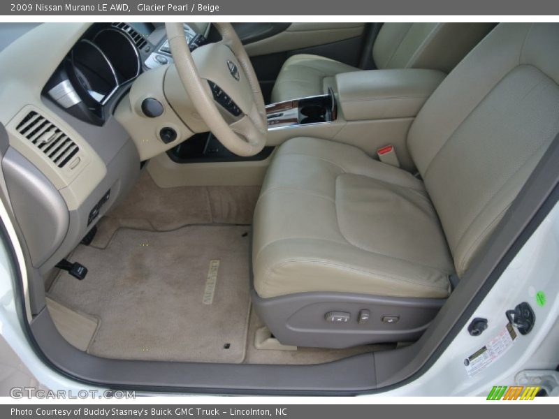 Glacier Pearl / Beige 2009 Nissan Murano LE AWD