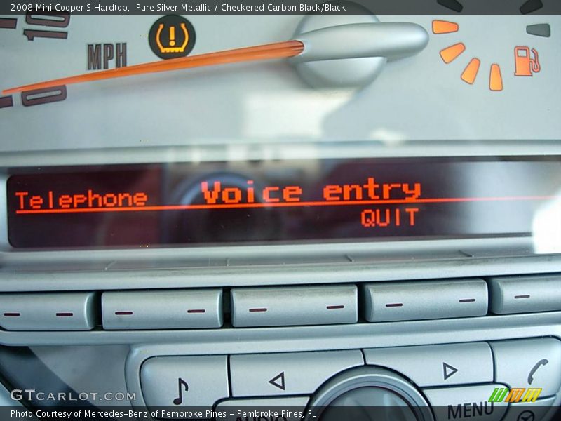 Pure Silver Metallic / Checkered Carbon Black/Black 2008 Mini Cooper S Hardtop