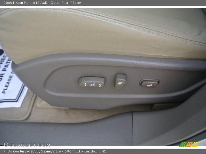 Glacier Pearl / Beige 2009 Nissan Murano LE AWD