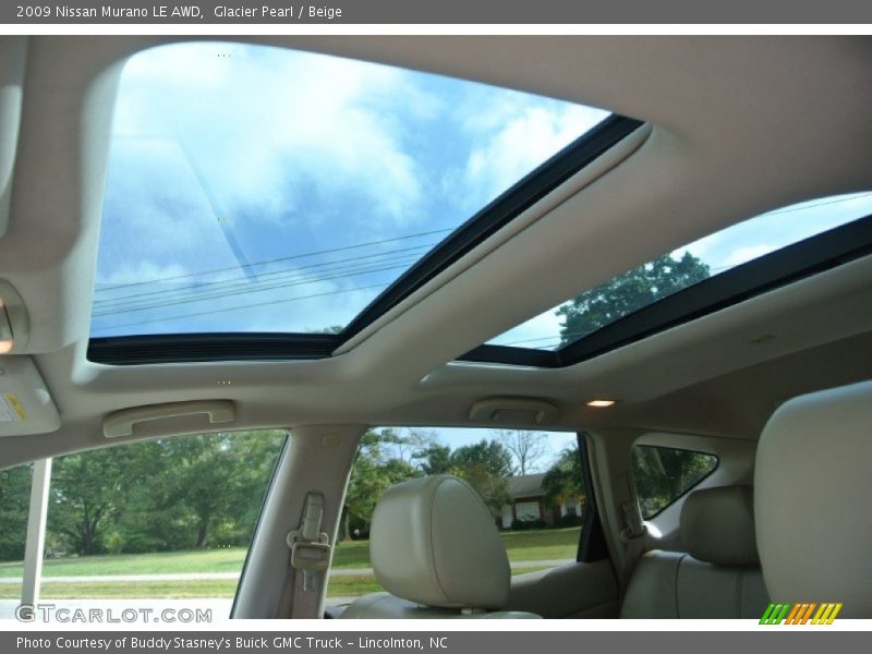Glacier Pearl / Beige 2009 Nissan Murano LE AWD
