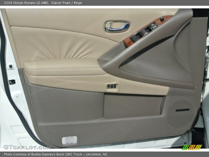 Glacier Pearl / Beige 2009 Nissan Murano LE AWD