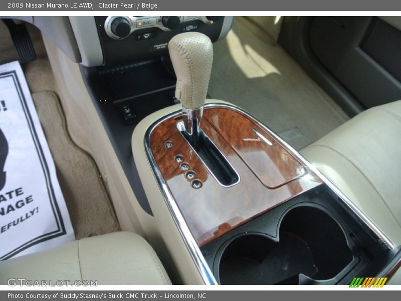 Glacier Pearl / Beige 2009 Nissan Murano LE AWD