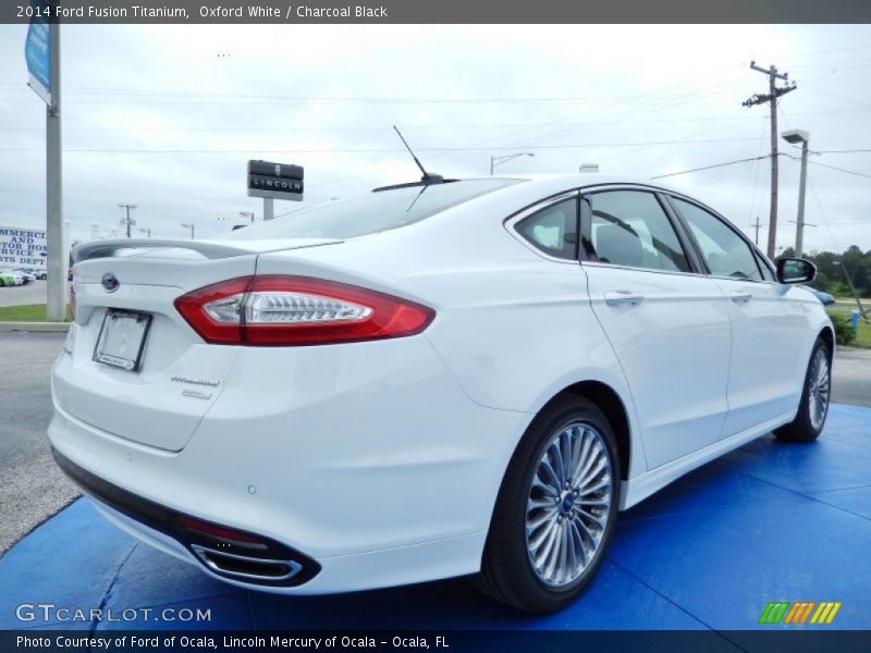 Oxford White / Charcoal Black 2014 Ford Fusion Titanium