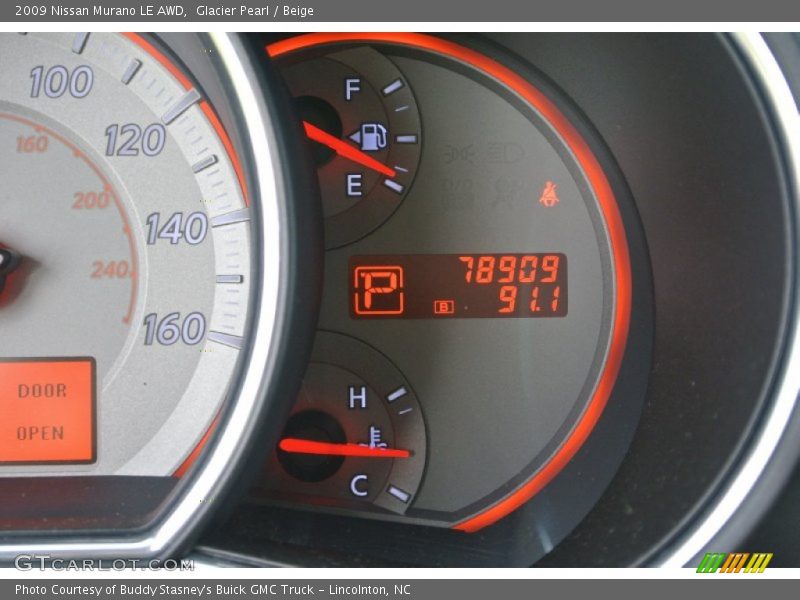 Glacier Pearl / Beige 2009 Nissan Murano LE AWD