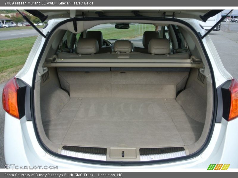 Glacier Pearl / Beige 2009 Nissan Murano LE AWD