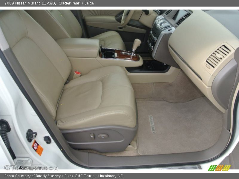 Glacier Pearl / Beige 2009 Nissan Murano LE AWD