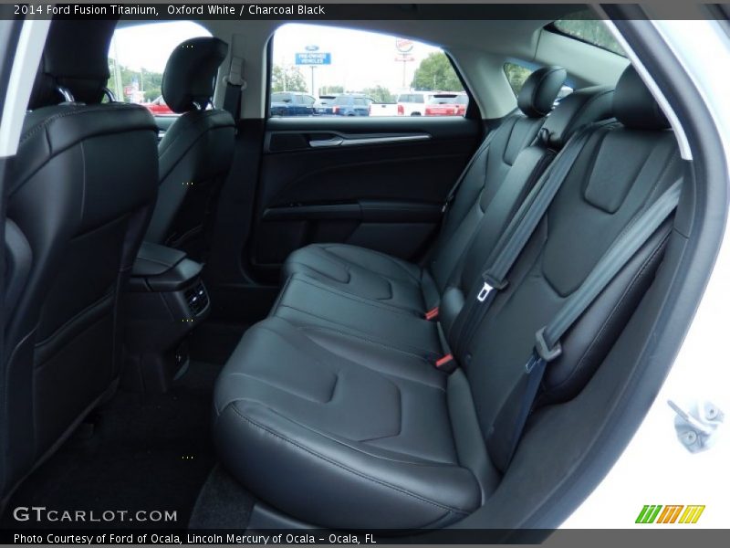 Oxford White / Charcoal Black 2014 Ford Fusion Titanium