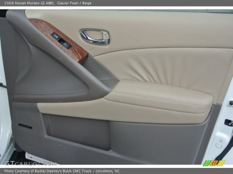 Glacier Pearl / Beige 2009 Nissan Murano LE AWD