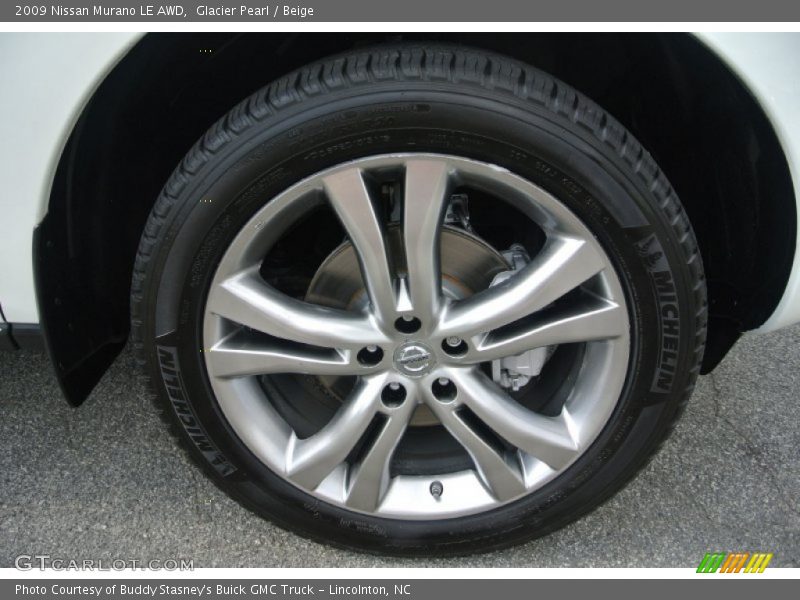 Glacier Pearl / Beige 2009 Nissan Murano LE AWD