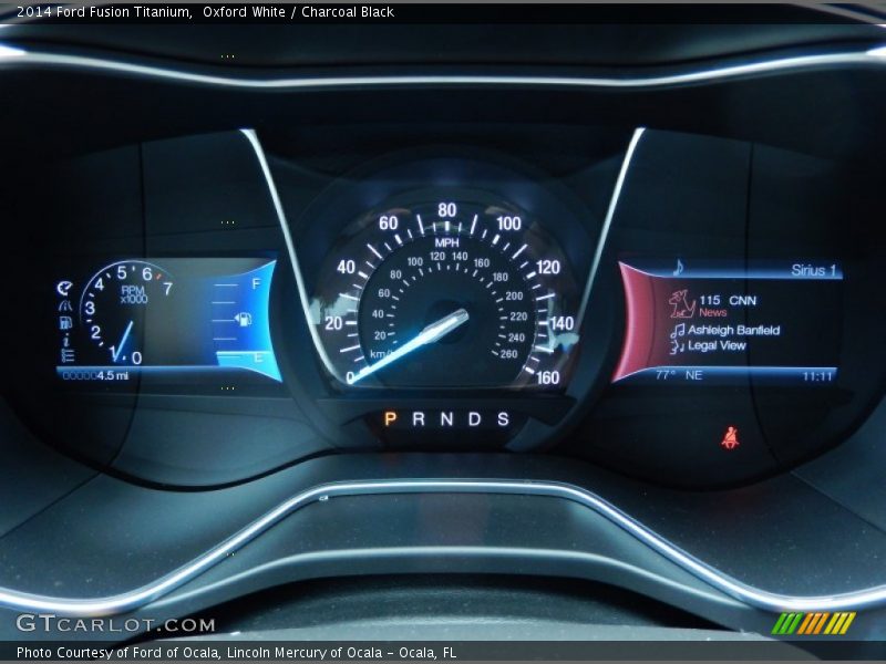 Oxford White / Charcoal Black 2014 Ford Fusion Titanium