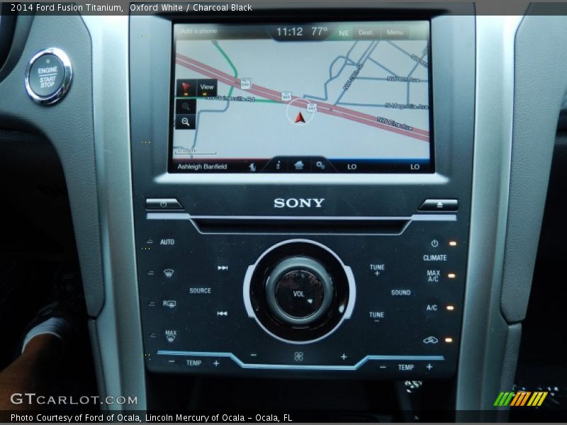 Oxford White / Charcoal Black 2014 Ford Fusion Titanium