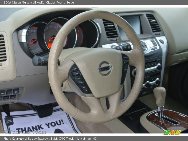 Glacier Pearl / Beige 2009 Nissan Murano LE AWD