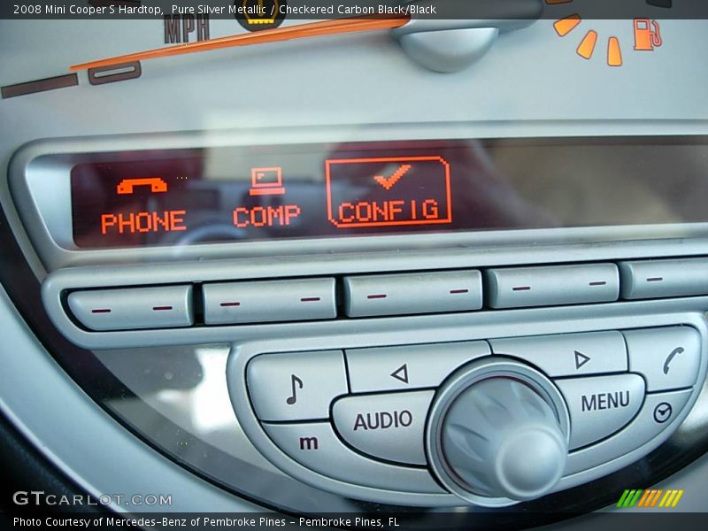 Pure Silver Metallic / Checkered Carbon Black/Black 2008 Mini Cooper S Hardtop