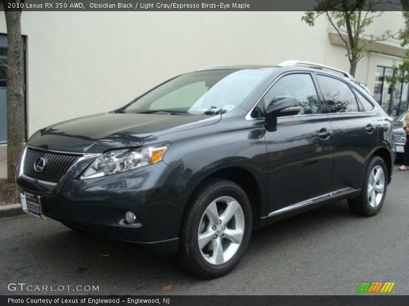 Obsidian Black / Light Gray/Espresso Birds-Eye Maple 2010 Lexus RX 350 AWD
