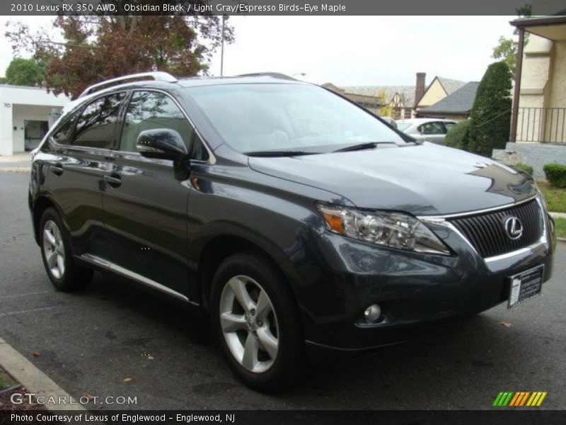 Obsidian Black / Light Gray/Espresso Birds-Eye Maple 2010 Lexus RX 350 AWD