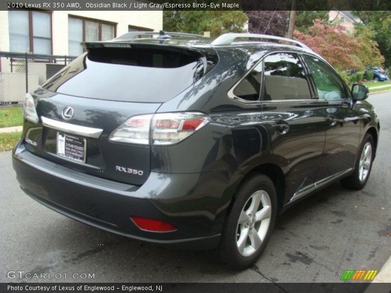 Obsidian Black / Light Gray/Espresso Birds-Eye Maple 2010 Lexus RX 350 AWD