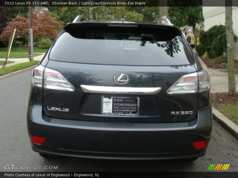 Obsidian Black / Light Gray/Espresso Birds-Eye Maple 2010 Lexus RX 350 AWD