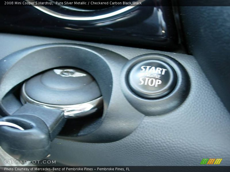 Pure Silver Metallic / Checkered Carbon Black/Black 2008 Mini Cooper S Hardtop