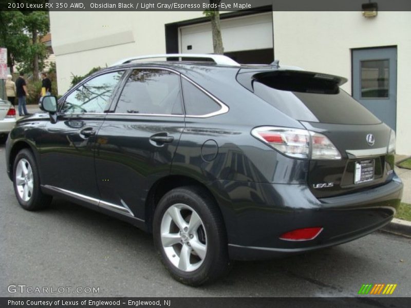 Obsidian Black / Light Gray/Espresso Birds-Eye Maple 2010 Lexus RX 350 AWD