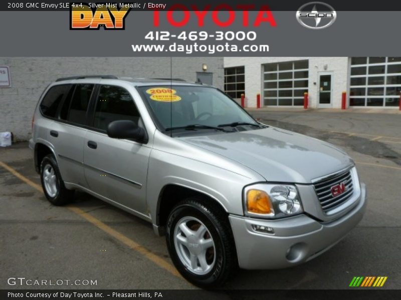 Silver Mist Metallic / Ebony 2008 GMC Envoy SLE 4x4
