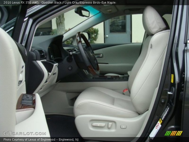 Obsidian Black / Light Gray/Espresso Birds-Eye Maple 2010 Lexus RX 350 AWD