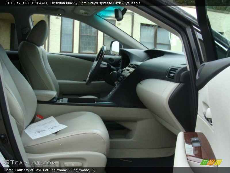 Obsidian Black / Light Gray/Espresso Birds-Eye Maple 2010 Lexus RX 350 AWD