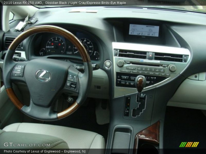 Obsidian Black / Light Gray/Espresso Birds-Eye Maple 2010 Lexus RX 350 AWD