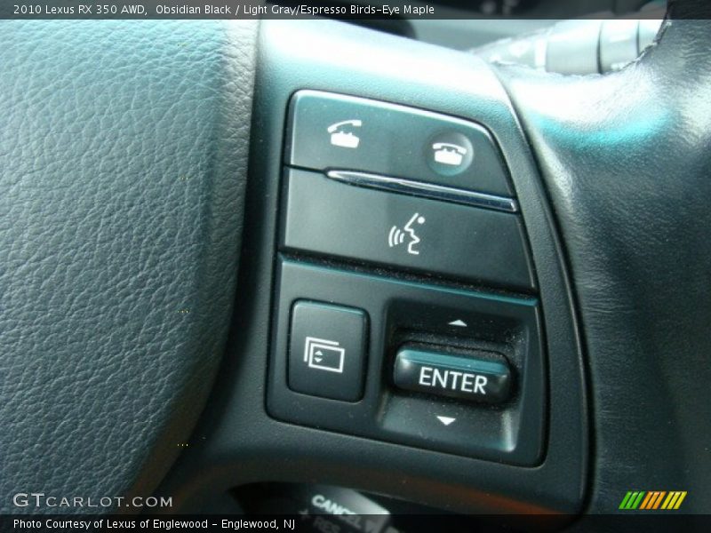 Obsidian Black / Light Gray/Espresso Birds-Eye Maple 2010 Lexus RX 350 AWD