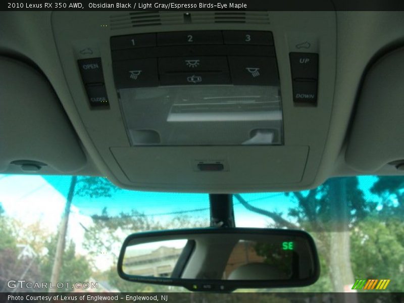 Obsidian Black / Light Gray/Espresso Birds-Eye Maple 2010 Lexus RX 350 AWD