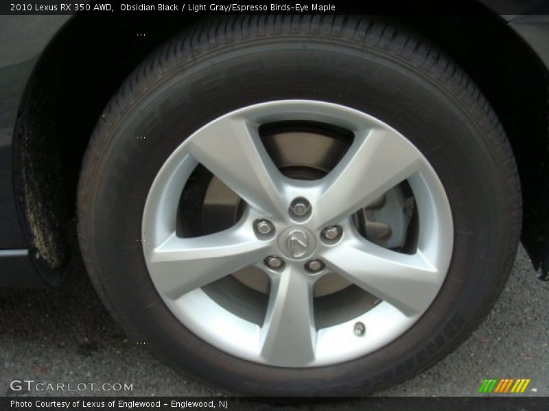 Obsidian Black / Light Gray/Espresso Birds-Eye Maple 2010 Lexus RX 350 AWD