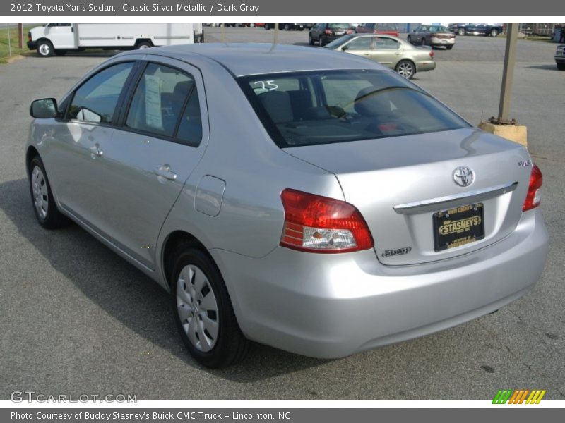 Classic Silver Metallic / Dark Gray 2012 Toyota Yaris Sedan