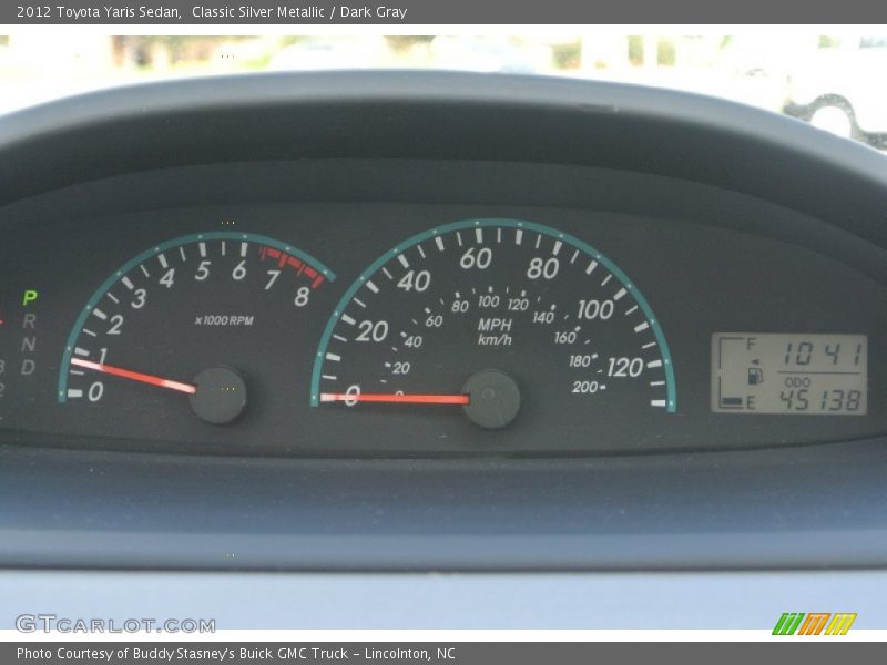 Classic Silver Metallic / Dark Gray 2012 Toyota Yaris Sedan