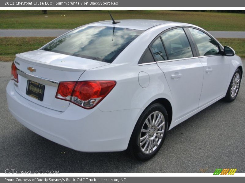 Summit White / Jet Black/Sport Red 2011 Chevrolet Cruze ECO
