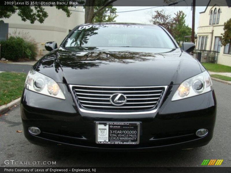 Obsidian Black / Black 2009 Lexus ES 350
